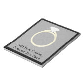 Diamond Solitaire Ring Notitieblok (Linkerzijde)