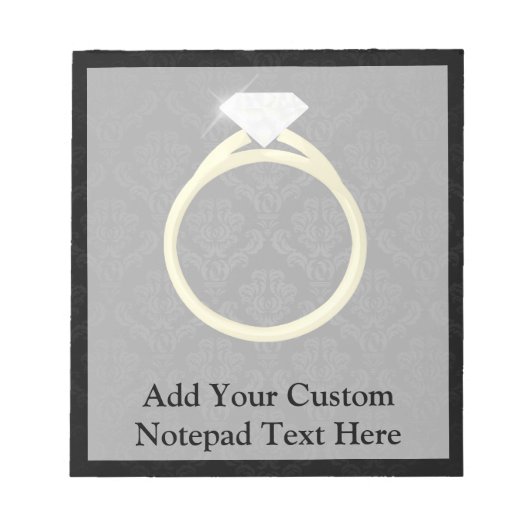Diamond Solitaire Ring Notitieblok (Voorkant)