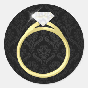 Diamond Solitaire Ring Ronde Sticker