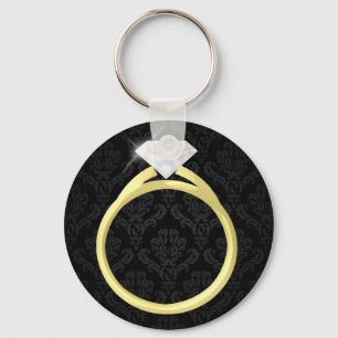 Diamond Solitaire Ring Sleutelhanger