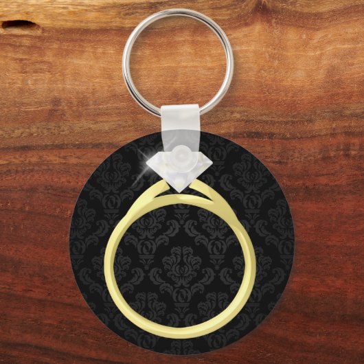 Diamond Solitaire Ring Sleutelhanger (Voorkant)