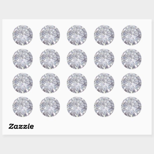 Diamond Solitaire Uitnodigingsenvelop Stickers (Vel)
