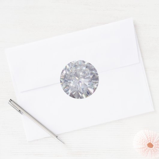 Diamond Solitaire Uitnodigingsenvelop Stickers (Envelop)