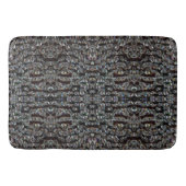 Diamond sparend patroon elegant zilver en zwart badmat (Voorkant)