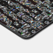 Diamond sparend patroon elegant zilver en zwart bureaumat (Hoek)