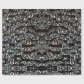 Diamond sparend patroon elegant zilver en zwart cadeaupapier (Vlak)