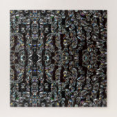 Diamond sparend patroon elegant zilver en zwart legpuzzel (Horizontaal)