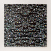 Diamond sparend patroon elegant zilver en zwart legpuzzel (Verticaal)