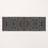 Diamond sparend patroon elegant zilver en zwart yogamat (Voorkant (horizontaal))