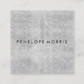 Diamond Sparkle Glitter Beauty Stylist Vierkante Visitekaartje (Voorkant)