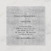 Diamond Sparkle Glitter Beauty Stylist Vierkante Visitekaartje (Achterkant)