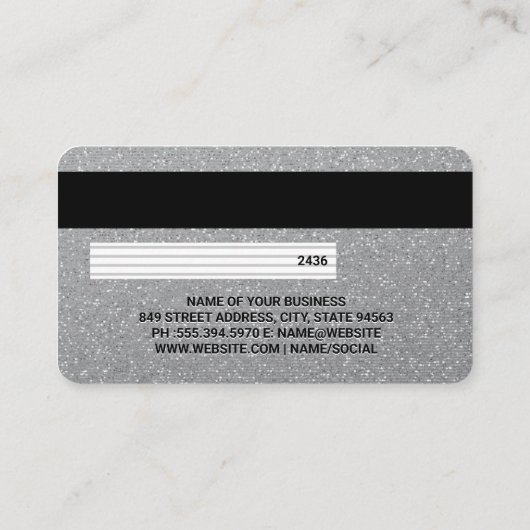 Diamond Sparkle | Glitterij | Credit Kaart Visitekaartje (Achterkant)