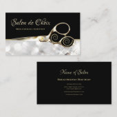 Diamond Sparkle Salon Gold Haarstylist Schaar Visitekaartje (Voorkant / Achterkant)