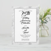 Diamond Sparkles 75e bruiloft Jubileum Kaart (Staand voorkant)