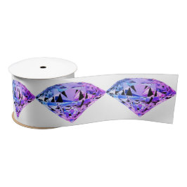 Diamond Sparkly paarse gembling Satijnen Lint