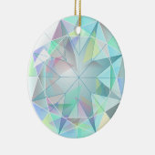 Diamond Star-kerstversiering Keramisch Ornament (Rechts)