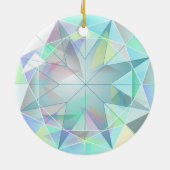 Diamond Star-kerstversiering Keramisch Ornament (Achterkant)