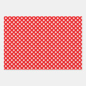 Diamond Star op groen, rood en wit Inpakpapier Vel (Voorkant 2)