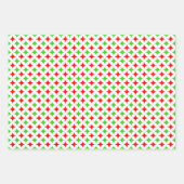 Diamond Star op groen, rood en wit Inpakpapier Vel (Voorkant)