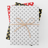 Diamond Star op zwart, rood en wit inpakpapier (In situ)