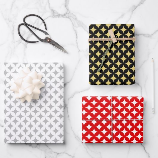 Diamond Star op zwart, rood en wit inpakpapier (Voorkant)