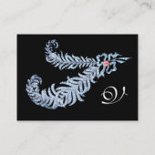 DIAMOND STARS AND FEATHERS MONOGRAM, roze, parels Visitekaartje (Achterkant)