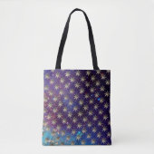 DIAMOND STARS IN BLUE SKY IN GOUDE SPARKLES Fantas Tote Bag (Voorkant)