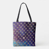 DIAMOND STARS IN BLUE SKY IN GOUDE SPARKLES Fantas Tote Bag (Achterkant)