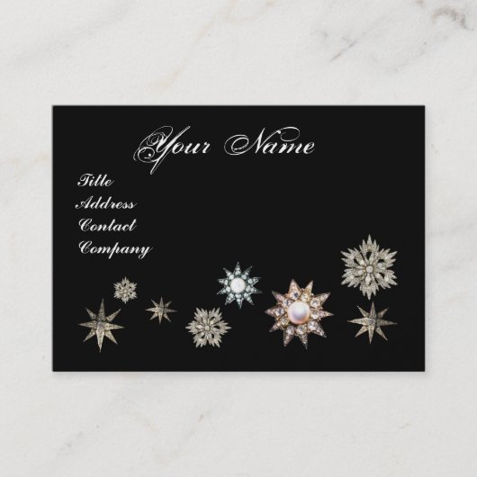 DIAMOND STARS MONOGRAM VISITEKAARTJE (Voorkant)