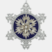 DIAMOND STARS TIN SNEEUWVLOK ORNAMENT (Voorkant)