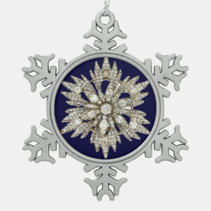 DIAMOND STARS TIN SNEEUWVLOK ORNAMENT