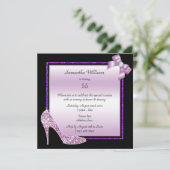 Diamond Stiletto & Romantische Boog Verjaardag Kaart (Staand voorkant)