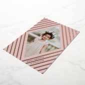 Diamond Stripes Lijst met kerstmis | Blush Folie Feestdagenkaart (Gedraaid)