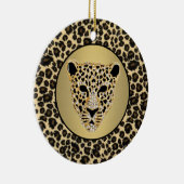 Diamond-Studded Jaguar Keramisch Ornament (Rechts)