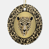 Diamond-Studded Jaguar Keramisch Ornament (Links)