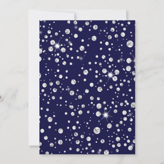 Diamond Studding Wedding Dress Bridal Kaart (Achterkant)