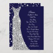 Diamond Studding Wedding Dress Bridal Kaart (Voorkant / Achterkant)