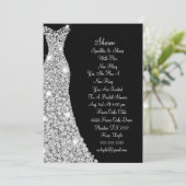 Diamond Studding Wedding Dress Bridal Kaart (Staand voorkant)