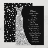 Diamond Studding Wedding Dress Bridal Kaart (Voorkant / Achterkant)