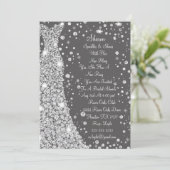 Diamond Studding Wedding Dress Bridal Kaart (Staand voorkant)