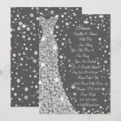 Diamond Studding Wedding Dress Bridal Kaart (Voorkant / Achterkant)
