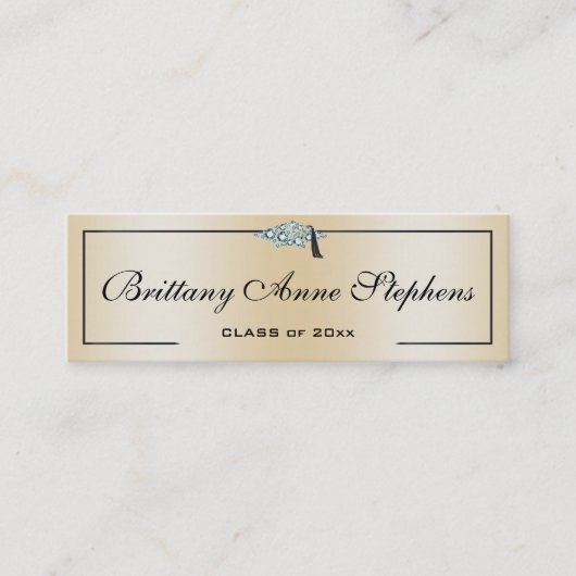 Diamond Studling Afstudeerder Pet Roos Gold Callin Contactkaartje (Voorkant)