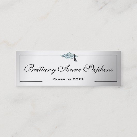 Diamond Studling Afstudeerder Pet Silver Calling C Contactkaartje (Voorkant)