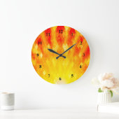 Diamond Sunburst helder geometrisch ontwerp Grote Klok (Huis)