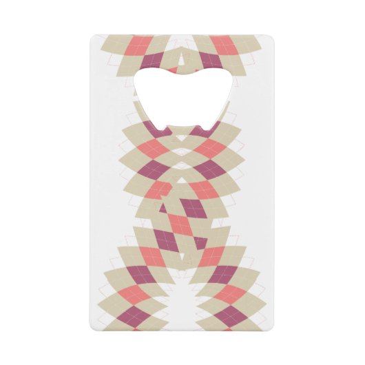 Diamond Swirl Pattern Creditkaart Flessenopener (Voorkant)