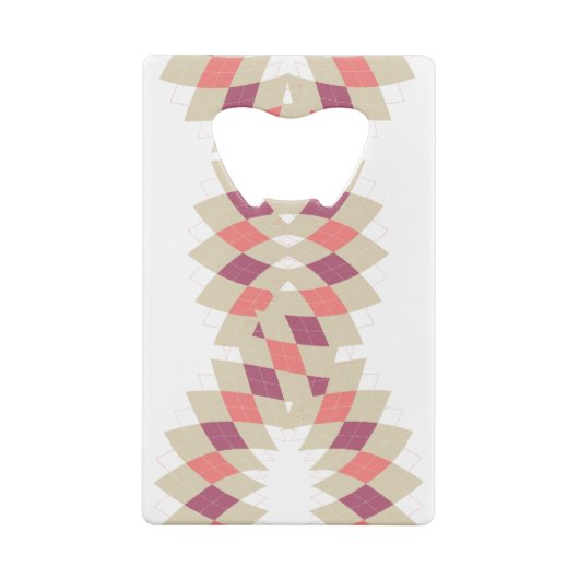 Diamond Swirl Pattern Creditkaart Flessenopener (Achterkant)