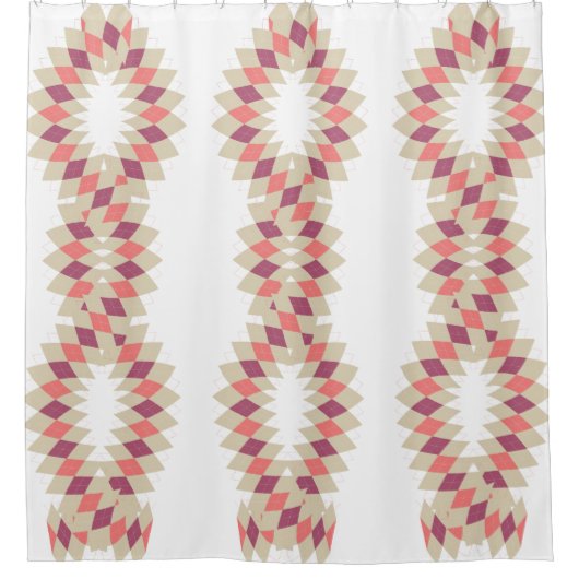 Diamond Swirl Pattern Douchegordijn (Voorkant)