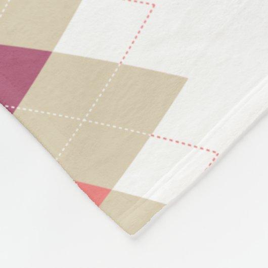 Diamond Swirl Pattern Fleece Deken (Hoek)