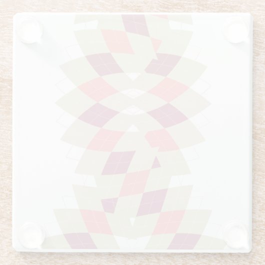 Diamond Swirl Pattern Glazen Onderzetter (Achterkant)