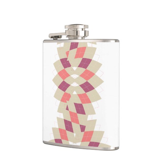 Diamond Swirl Pattern Heupfles (Links)